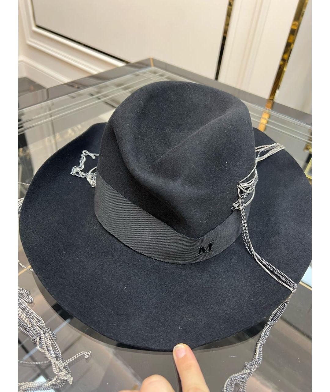 MAISON MICHEL Черная шляпа, фото 8