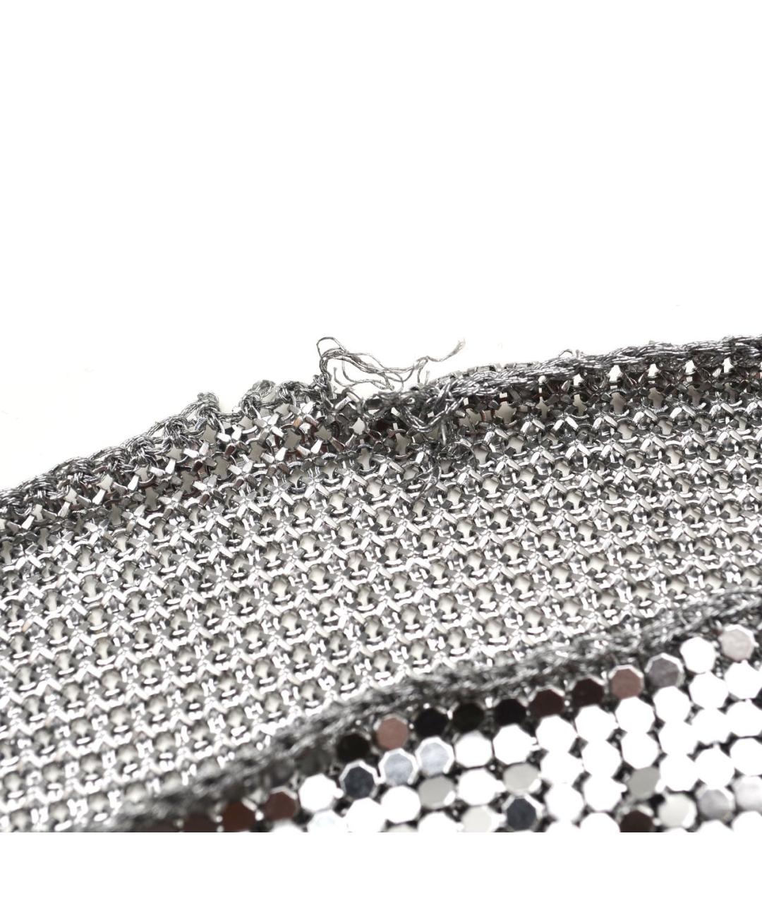 PACO RABANNE Серебряная юбка мини, фото 4