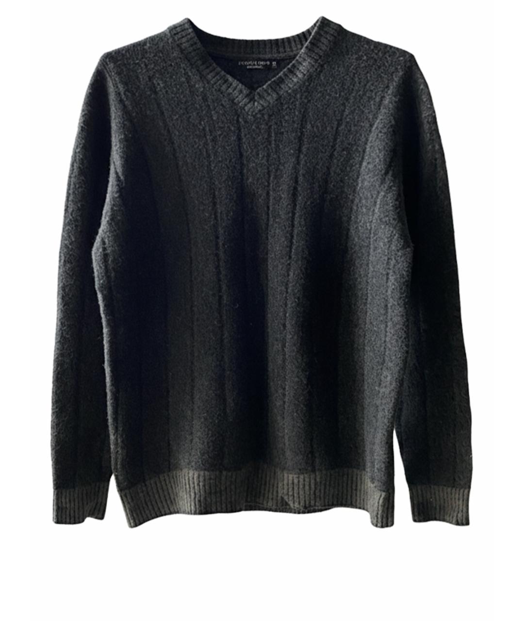 SAINT LAURENT Антрацитовый шерстяной джемпер / свитер, фото 1