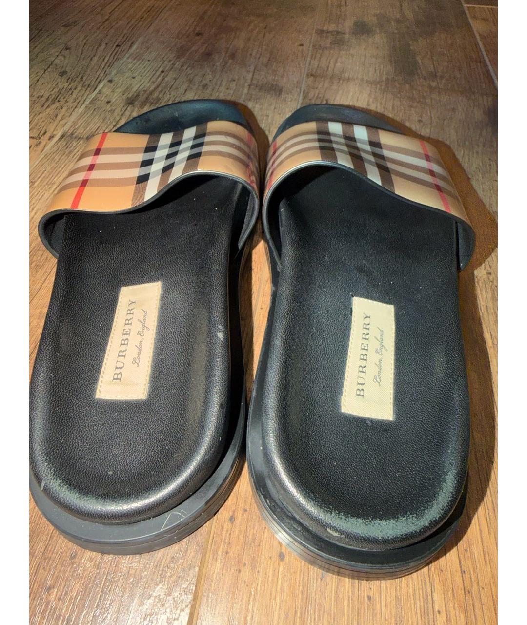BURBERRY Мульти шлепанцы, фото 4