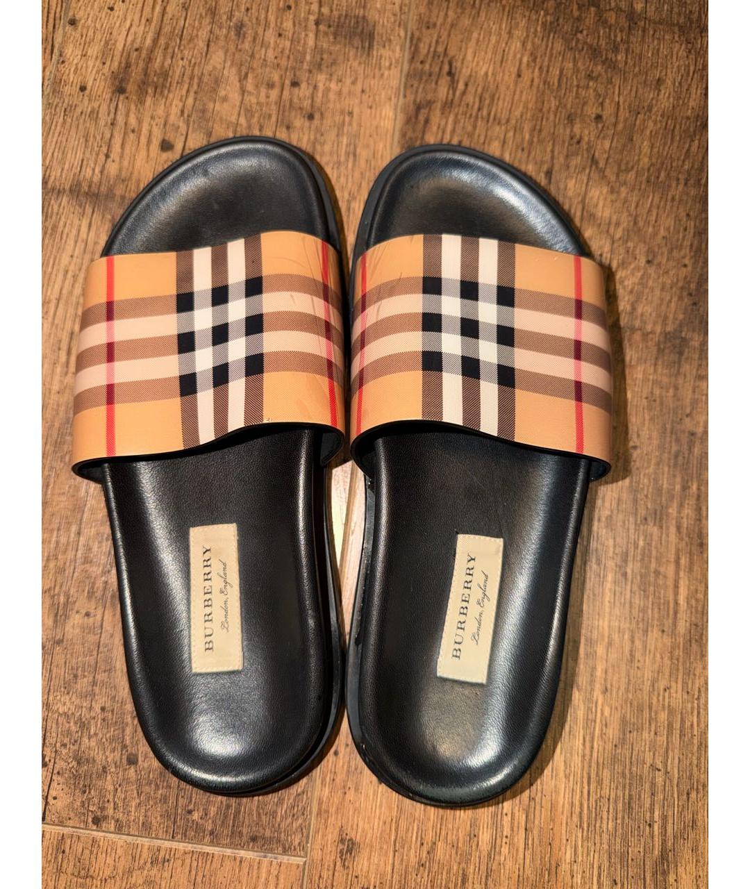 BURBERRY Мульти шлепанцы, фото 3