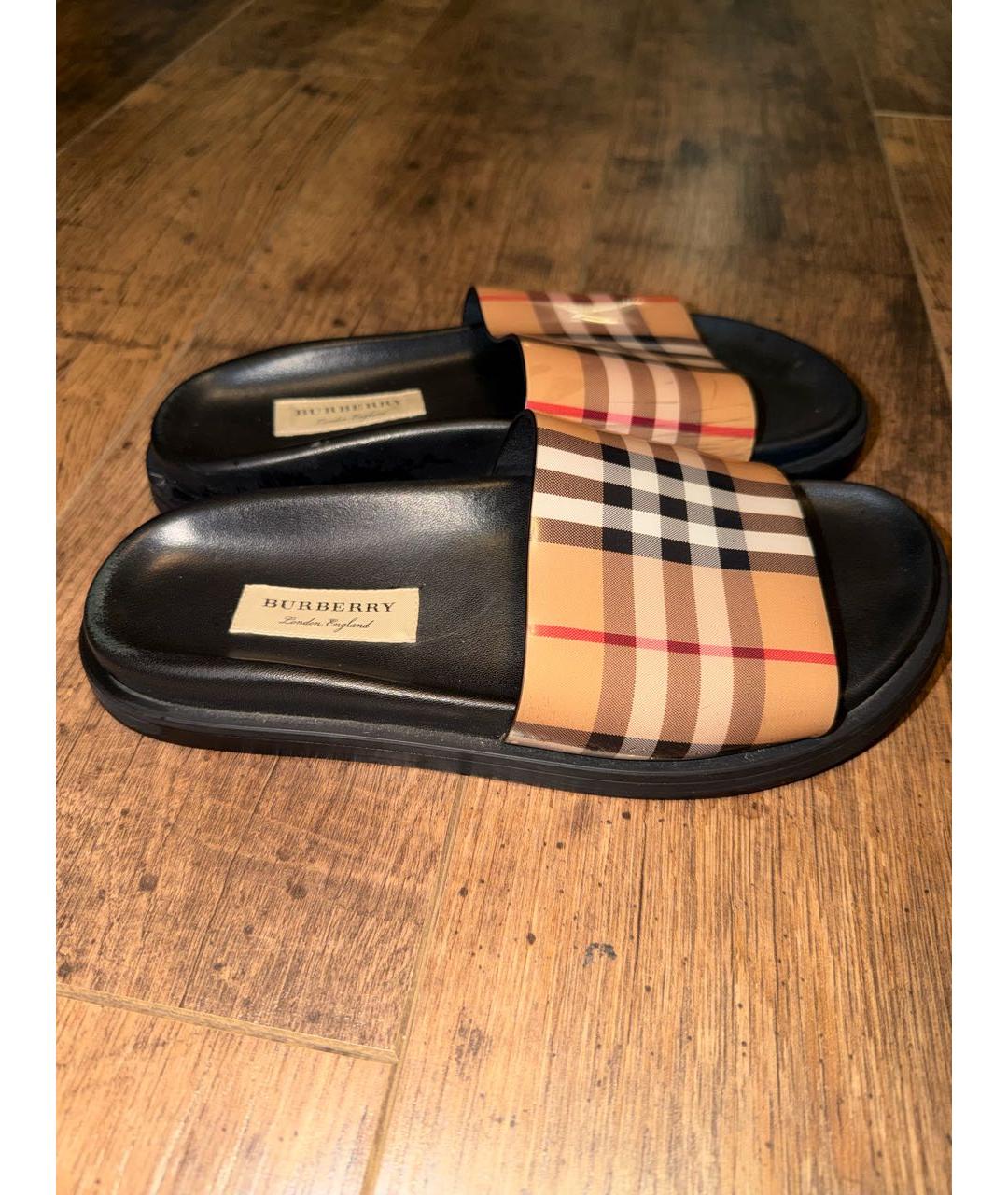 BURBERRY Мульти шлепанцы, фото 8