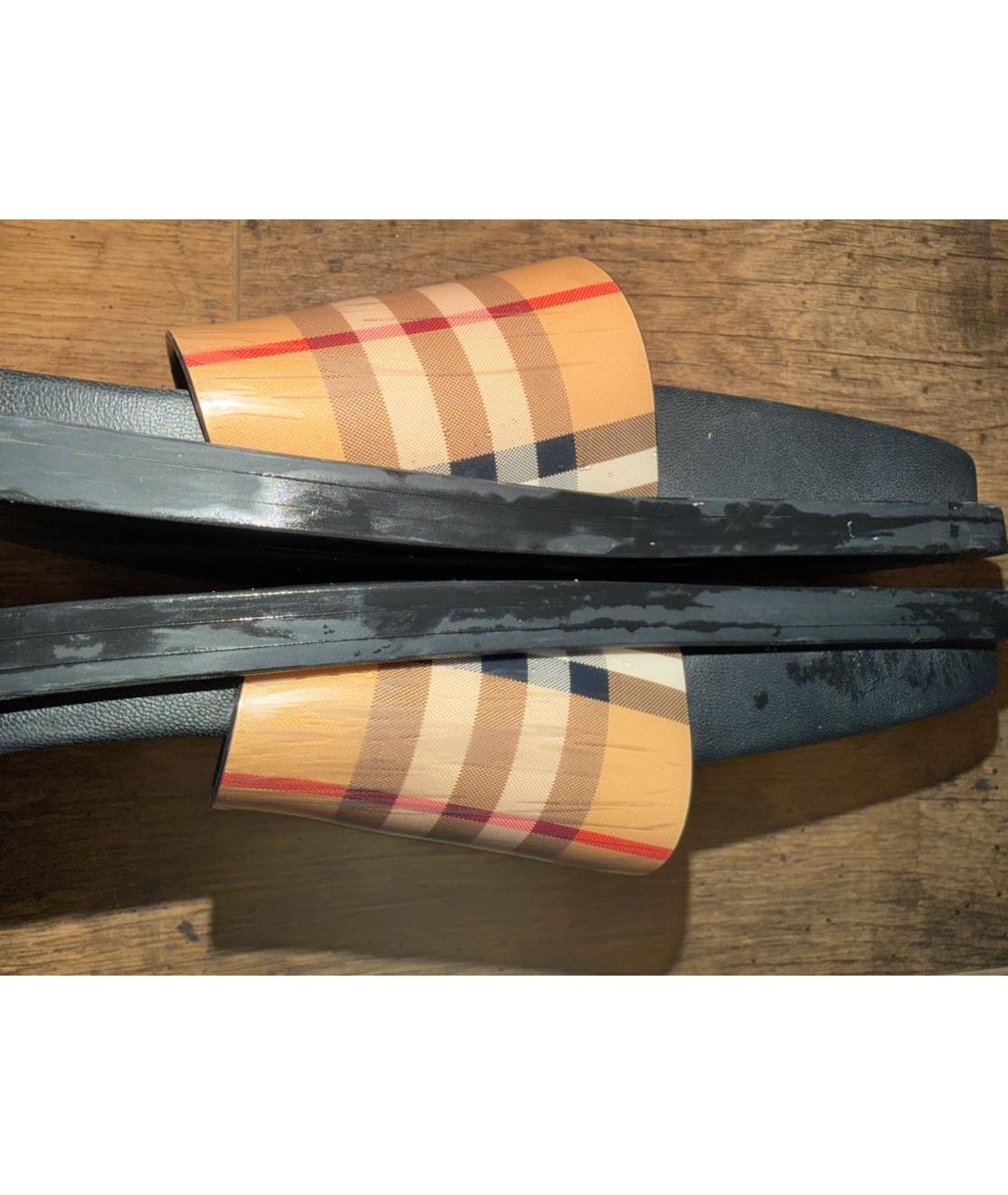 BURBERRY Мульти шлепанцы, фото 6