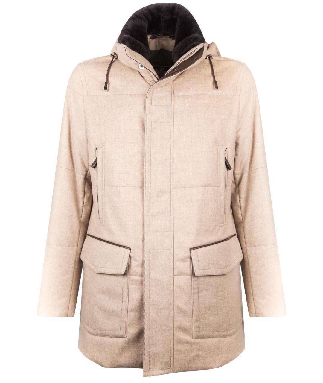 MASSIMO SFORZA Бежевая шерстяная куртка, фото 1