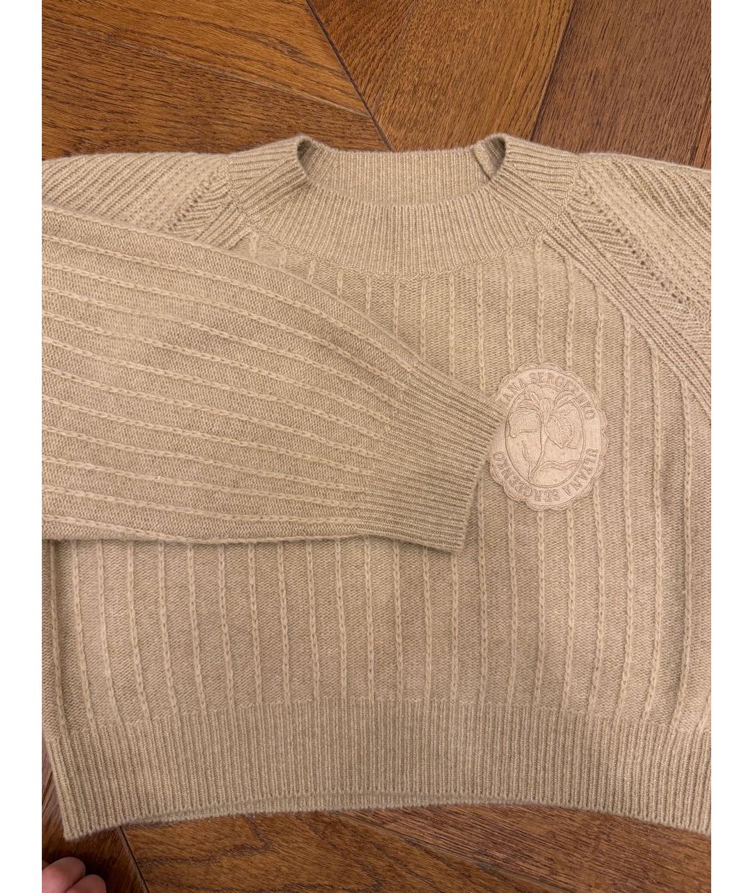 ULYANA SERGEENKO Коричневый кашемировый джемпер / свитер, фото 2