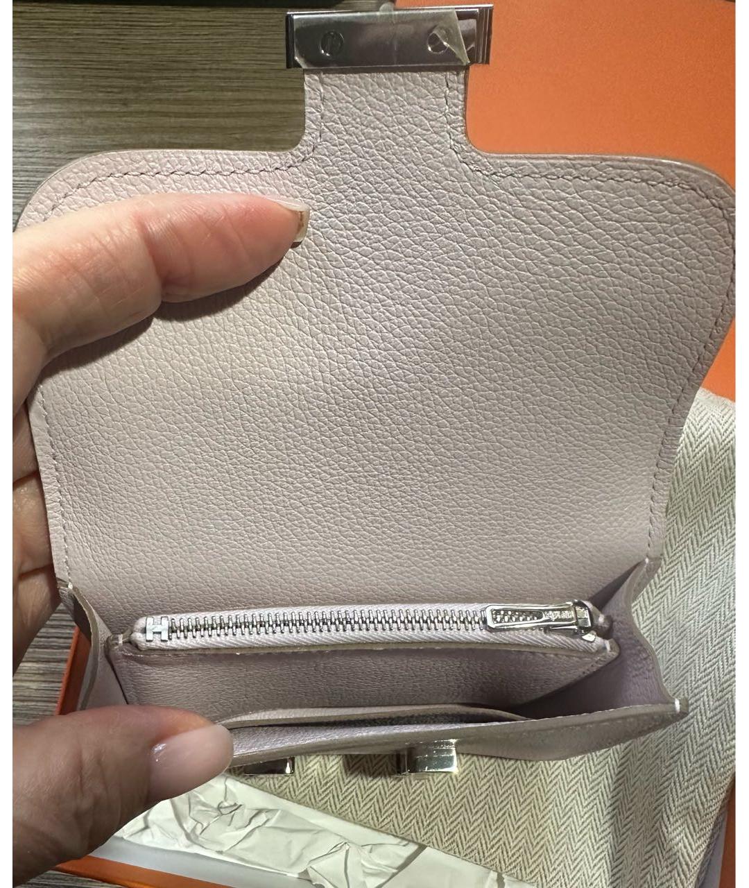 HERMES Розовая кожаная сумка через плечо, фото 3