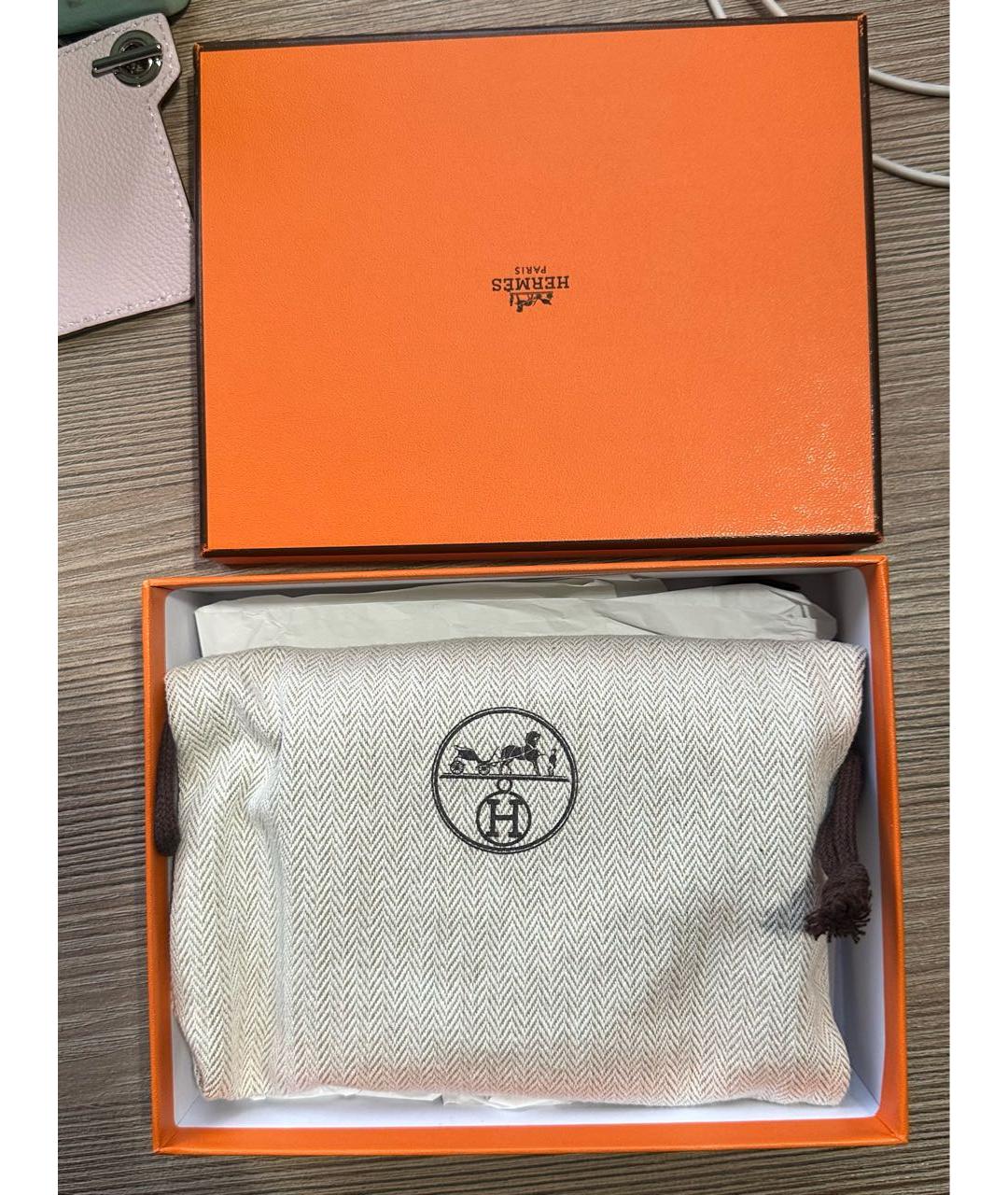 HERMES Розовая кожаная сумка через плечо, фото 6