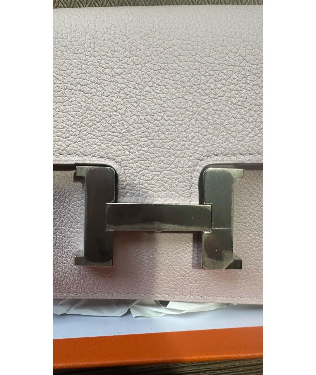 HERMES Розовая кожаная сумка через плечо, фото 4