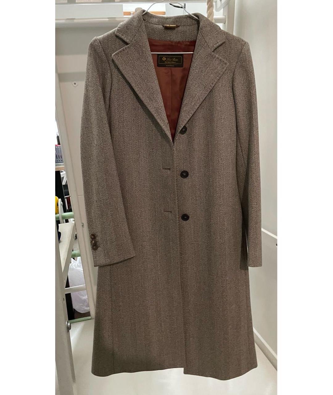 LORO PIANA Коричневое шерстяное пальто, фото 5