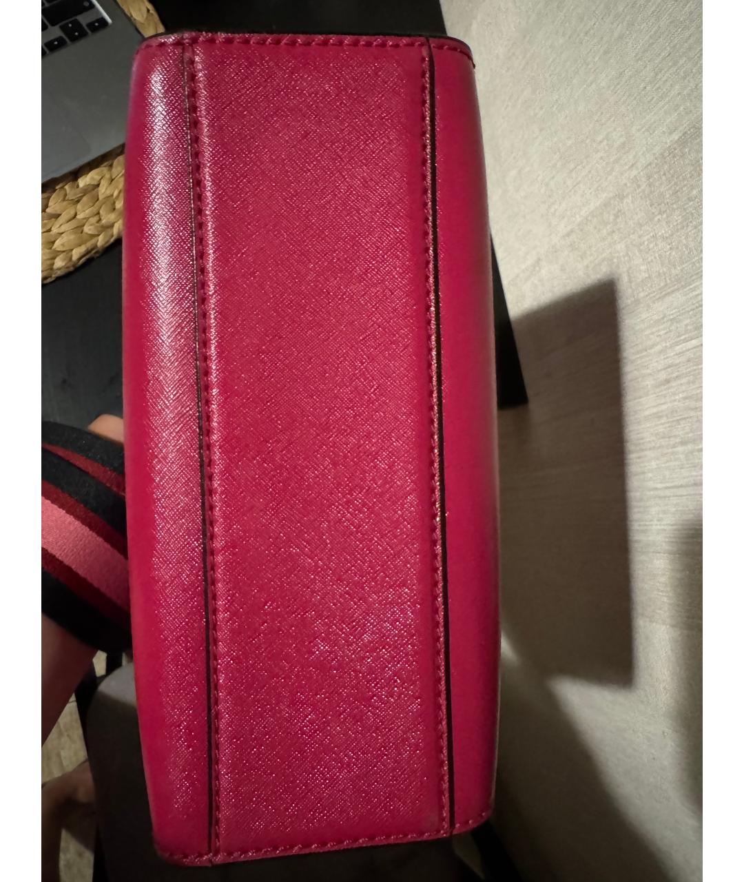 MARC JACOBS Фуксия кожаная сумка через плечо, фото 4