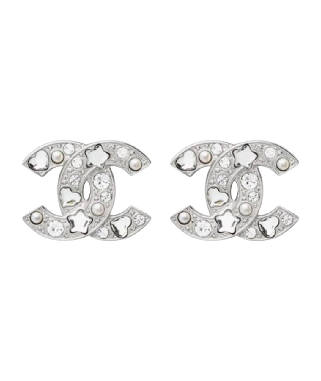 CHANEL Серебряные металлические серьги, фото 1