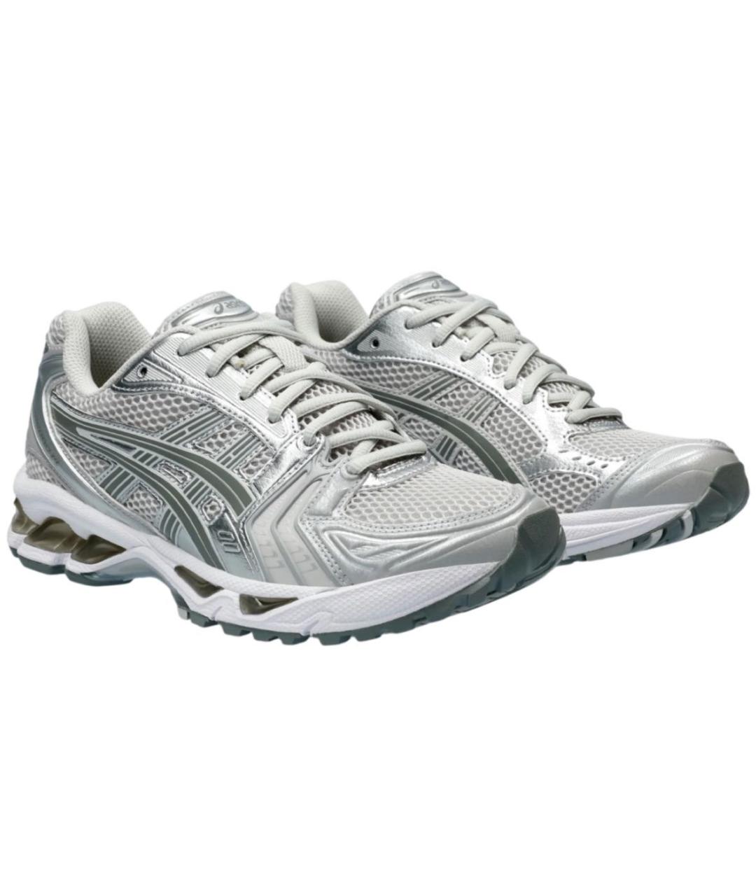 ASICS Серые текстильные низкие кроссовки / кеды, фото 4