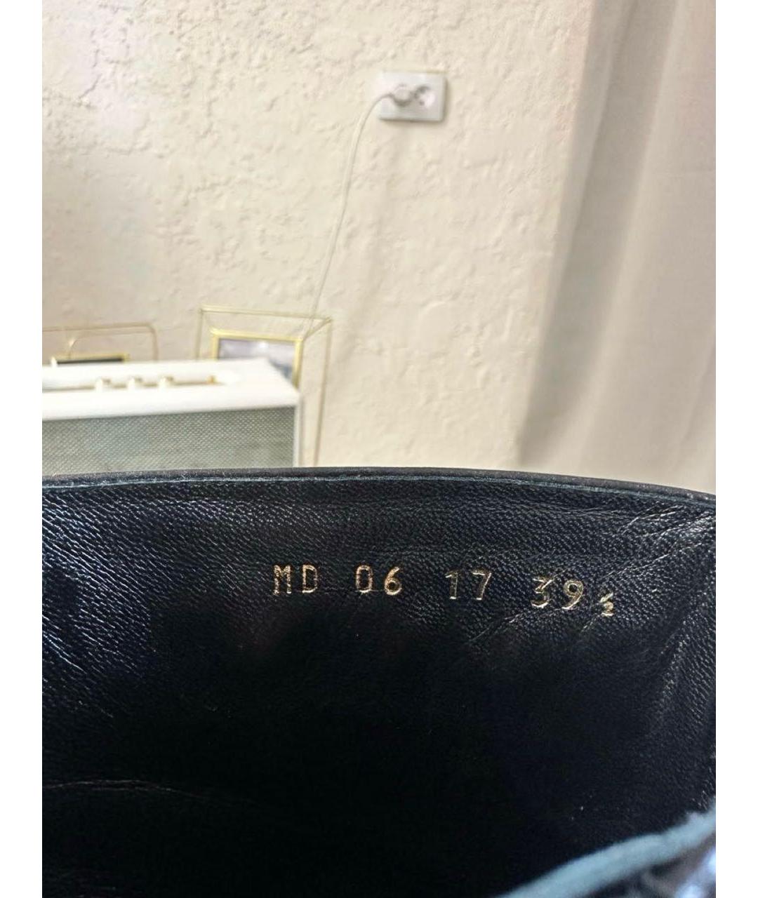 CHRISTIAN DIOR Черные кожаные ботильоны, фото 5