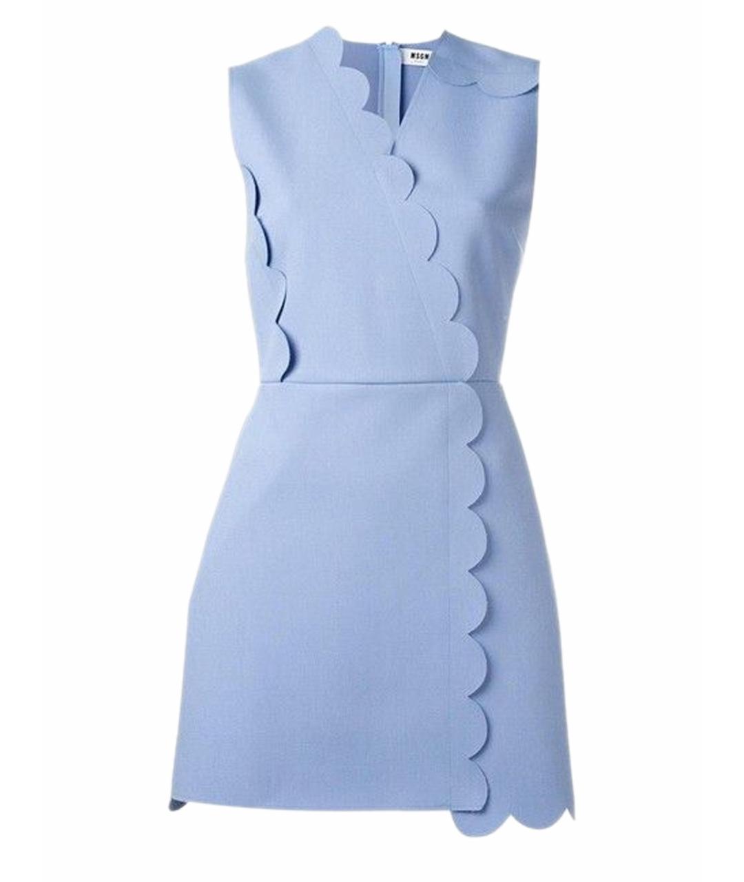 MSGM Голубое полиэстеровое коктейльное платье, фото 1
