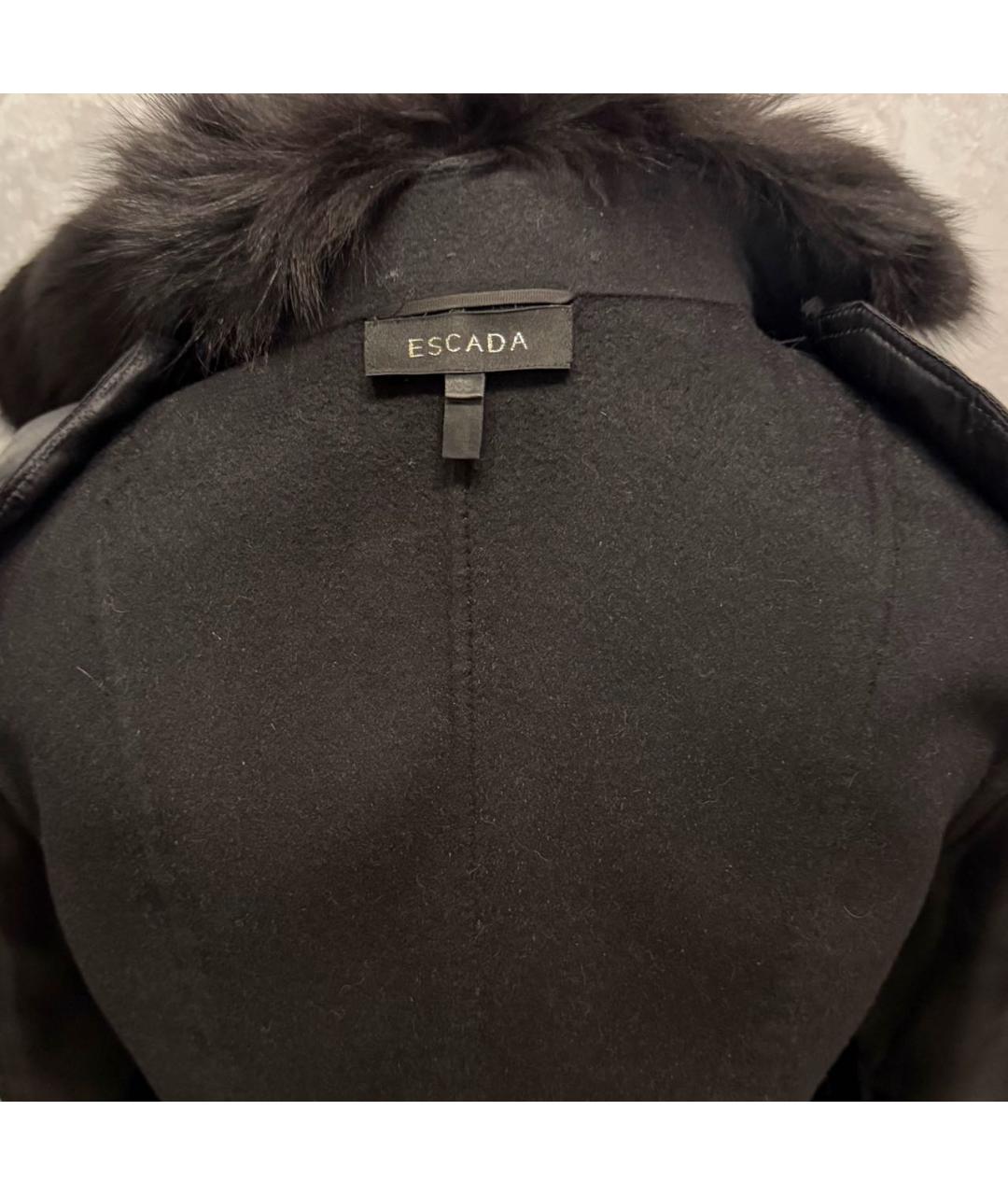 ESCADA Черное шерстяное пальто, фото 3