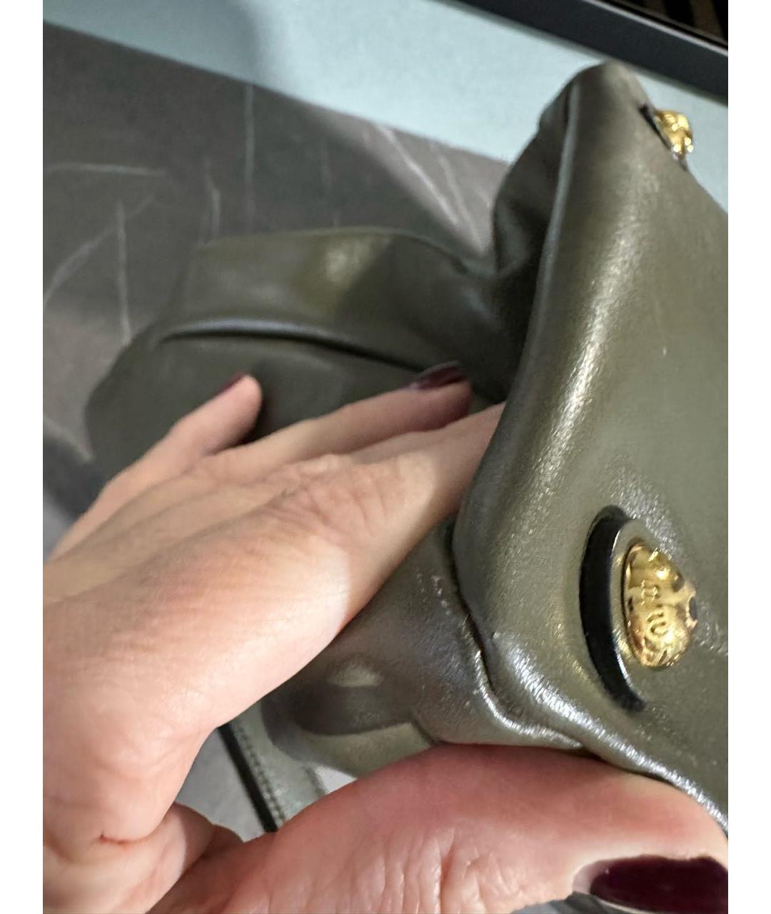 MIU MIU Зеленая кожаная сумка тоут, фото 8