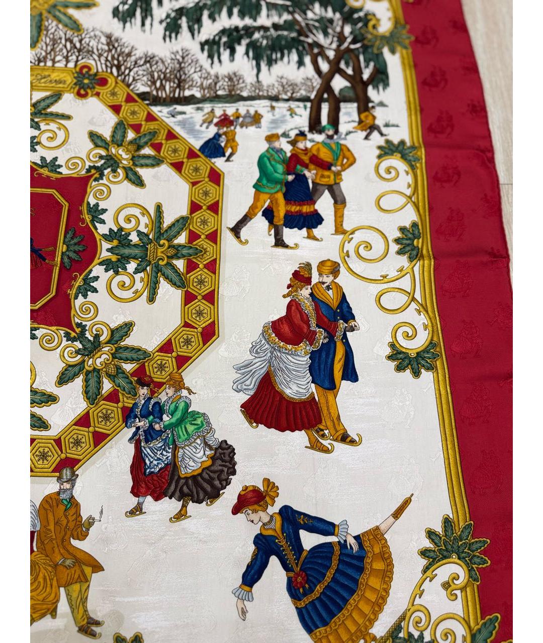 HERMES Мульти шелковый платок, фото 7