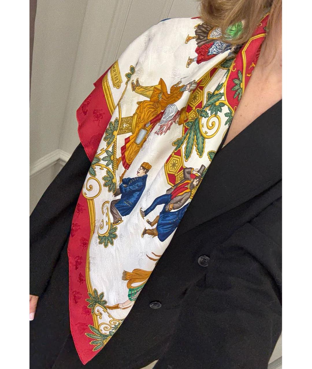 HERMES Мульти шелковый платок, фото 3