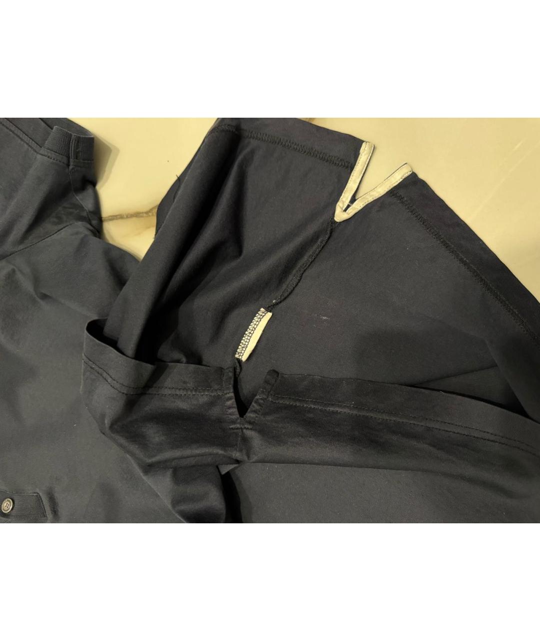 KARL LAGERFELD Темно-синее поло с коротким рукавом, фото 4