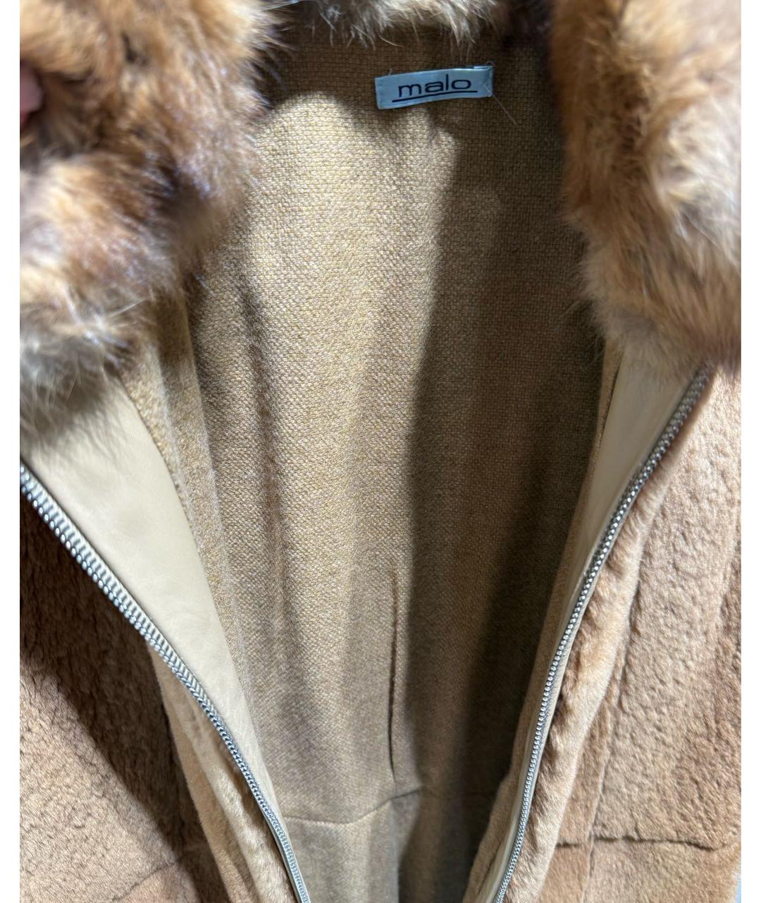MALO Бежевый меховой жилет, фото 5