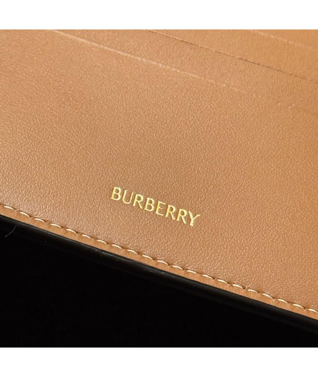 BURBERRY Бежевый кожаный кардхолдер, фото 8