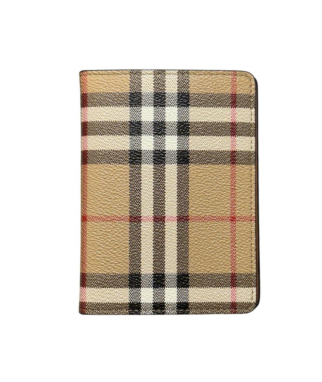 BURBERRY Бежевый кожаный кардхолдер, фото 9