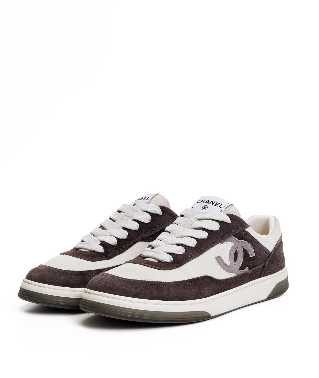 CHANEL Белые замшевые кеды, фото 2