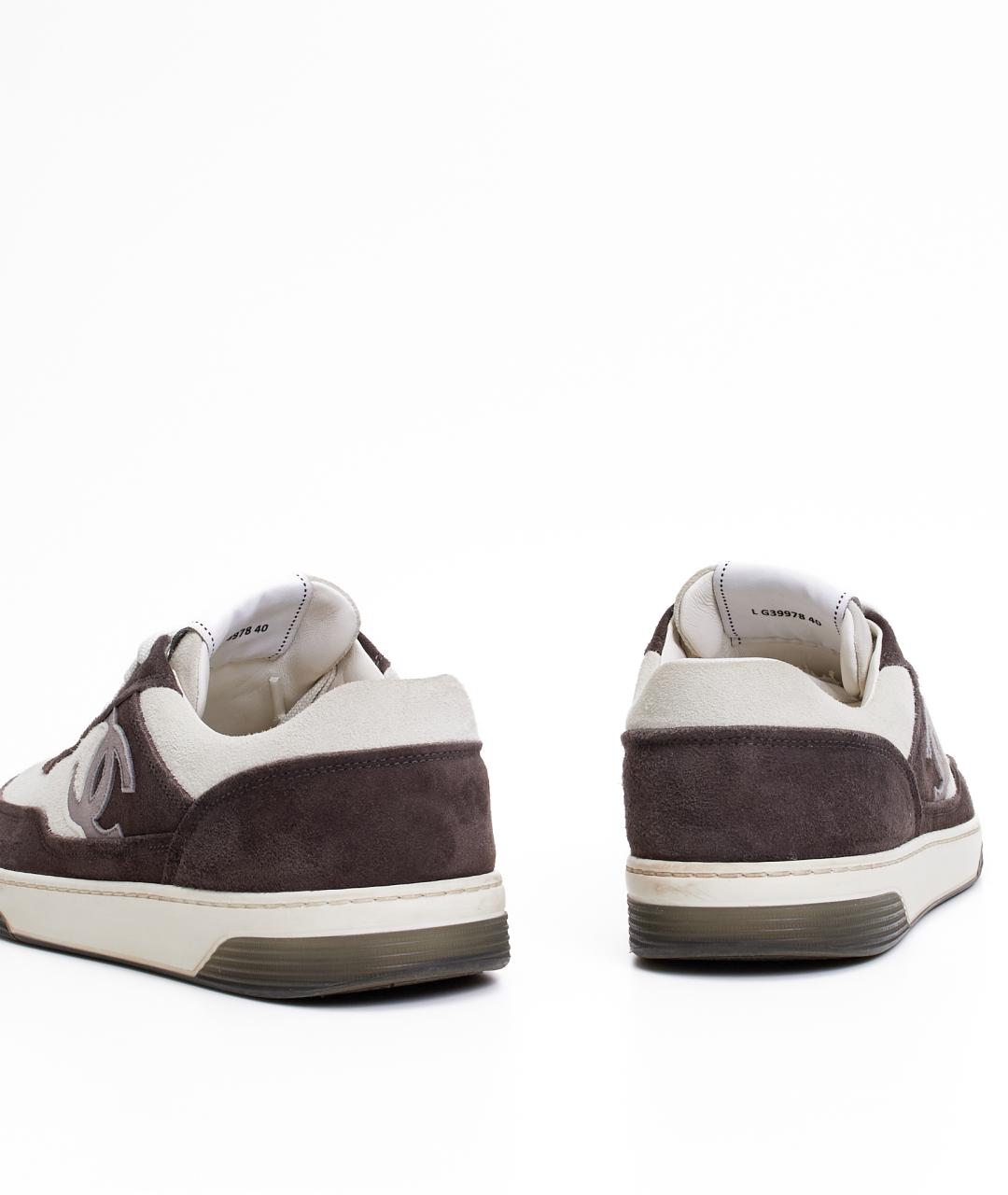 CHANEL Белые замшевые кеды, фото 4