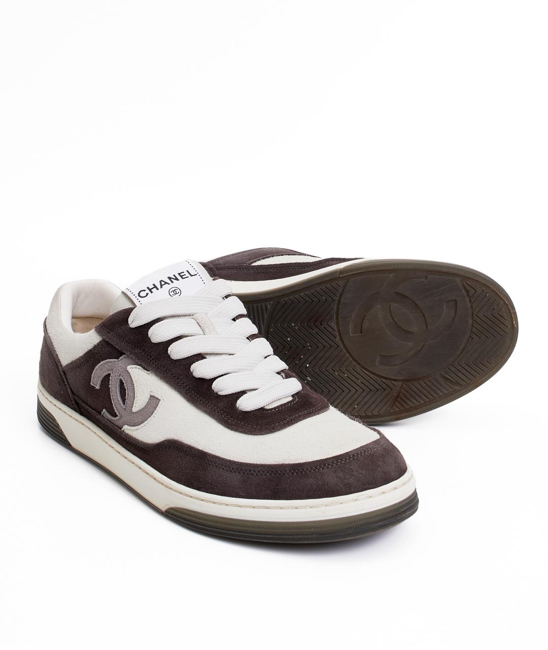 CHANEL Белые замшевые кеды, фото 6