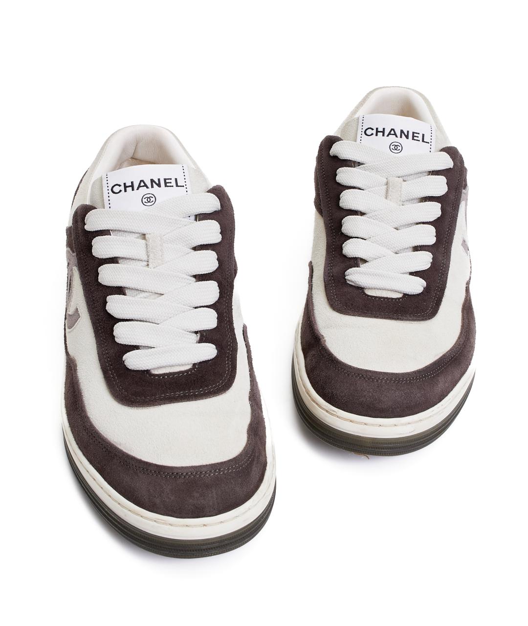 CHANEL Белые замшевые кеды, фото 7