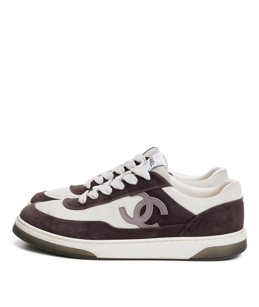 CHANEL Белые замшевые кеды, фото 3