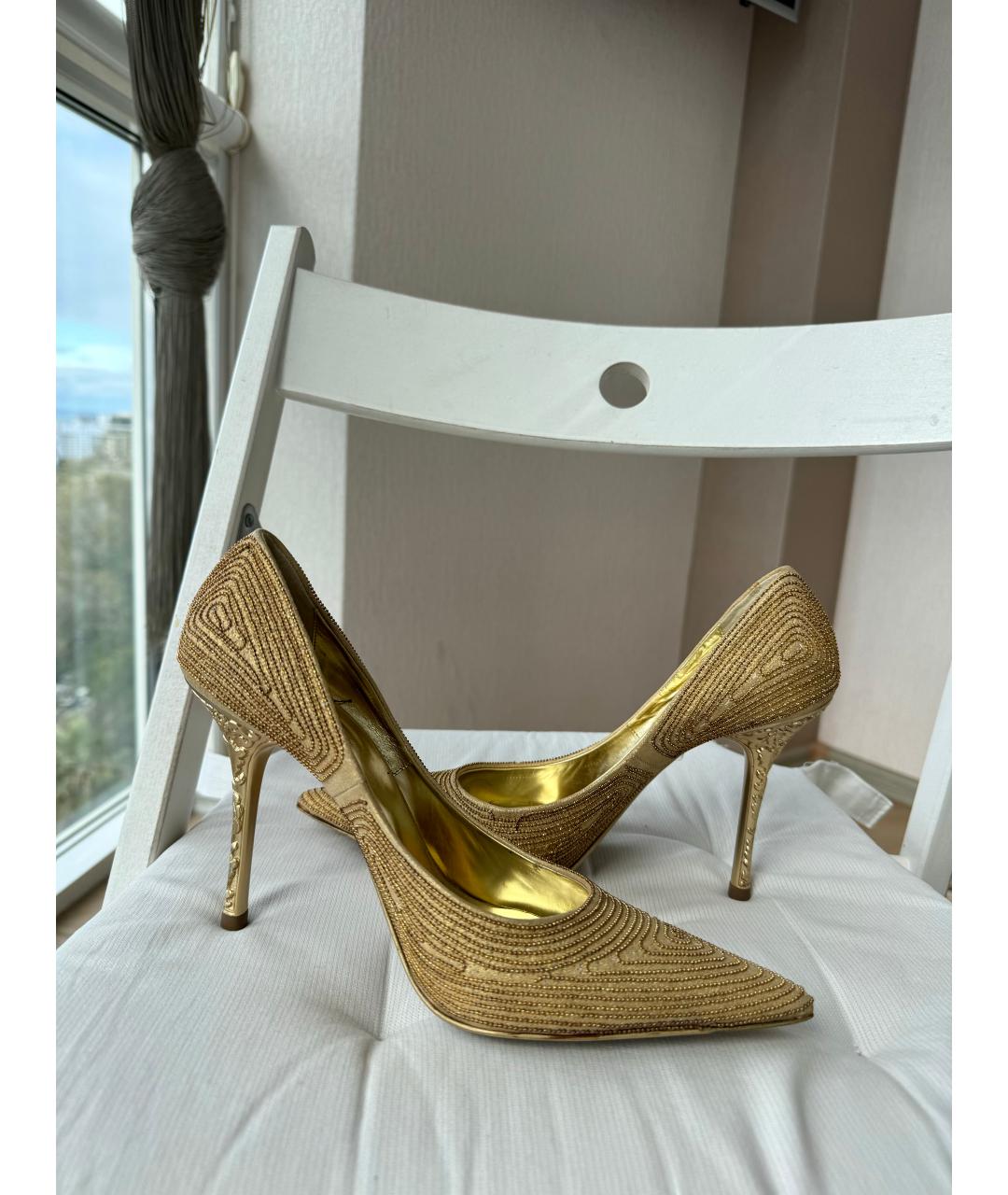 LE SILLA Золотые туфли, фото 6