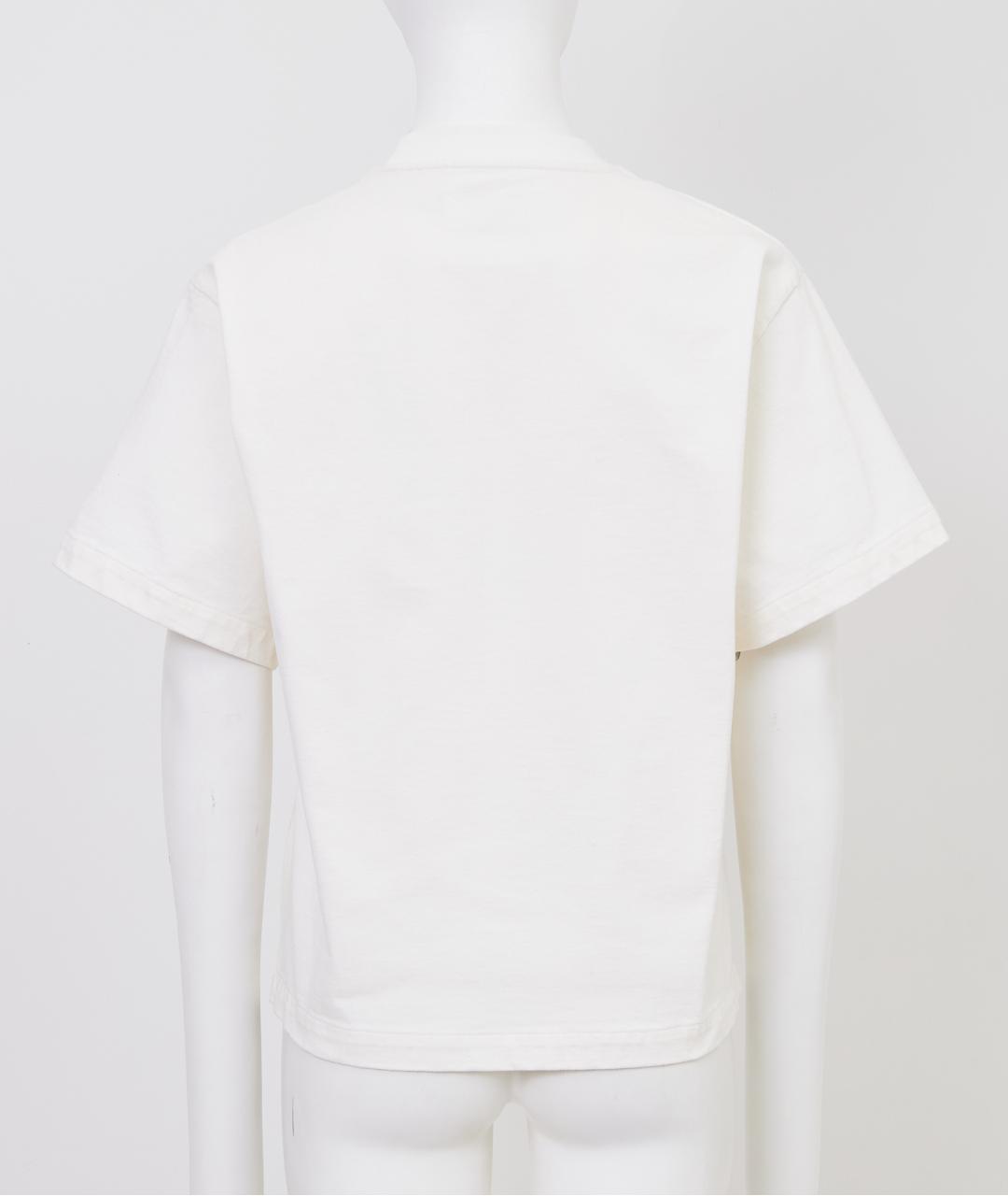 JIL SANDER Белая хлопковая футболка, фото 2