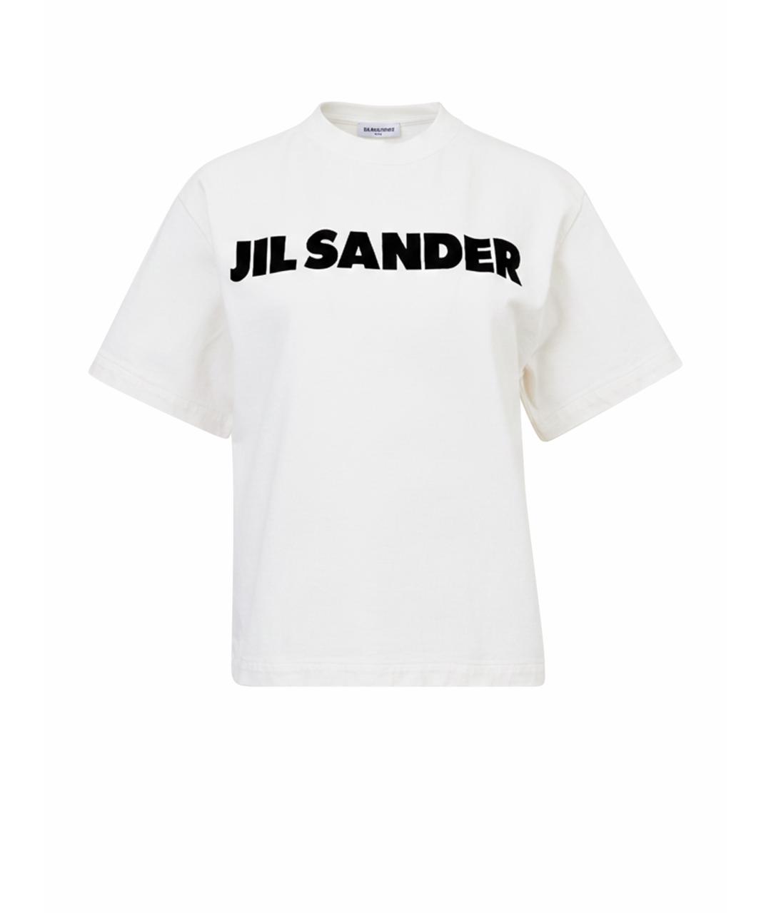 JIL SANDER Белая хлопковая футболка, фото 1