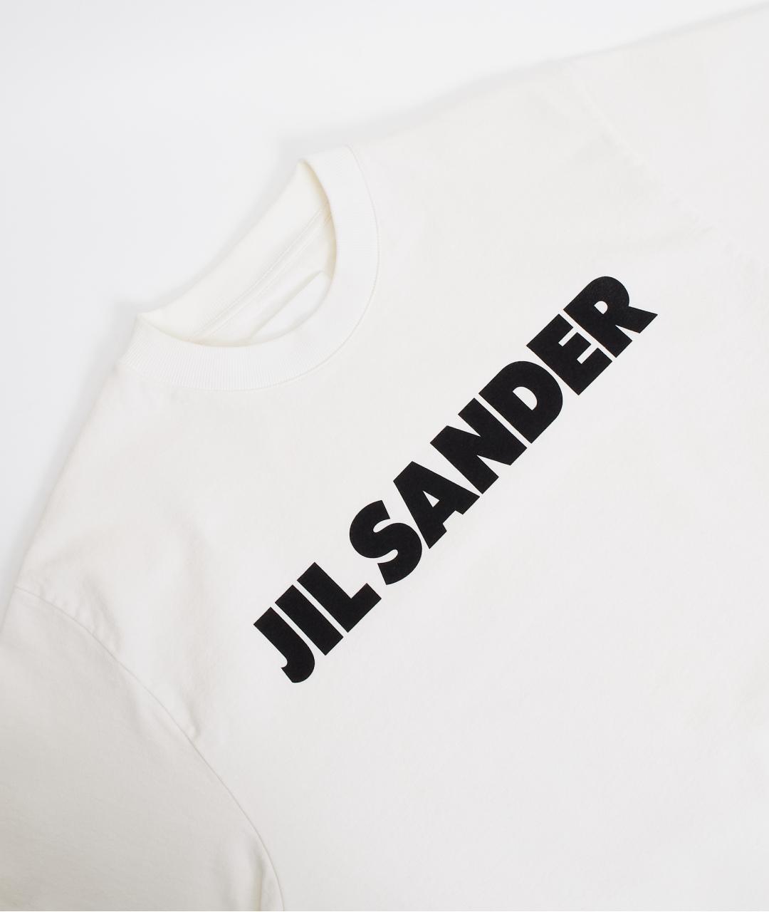 JIL SANDER Белая хлопковая футболка, фото 4