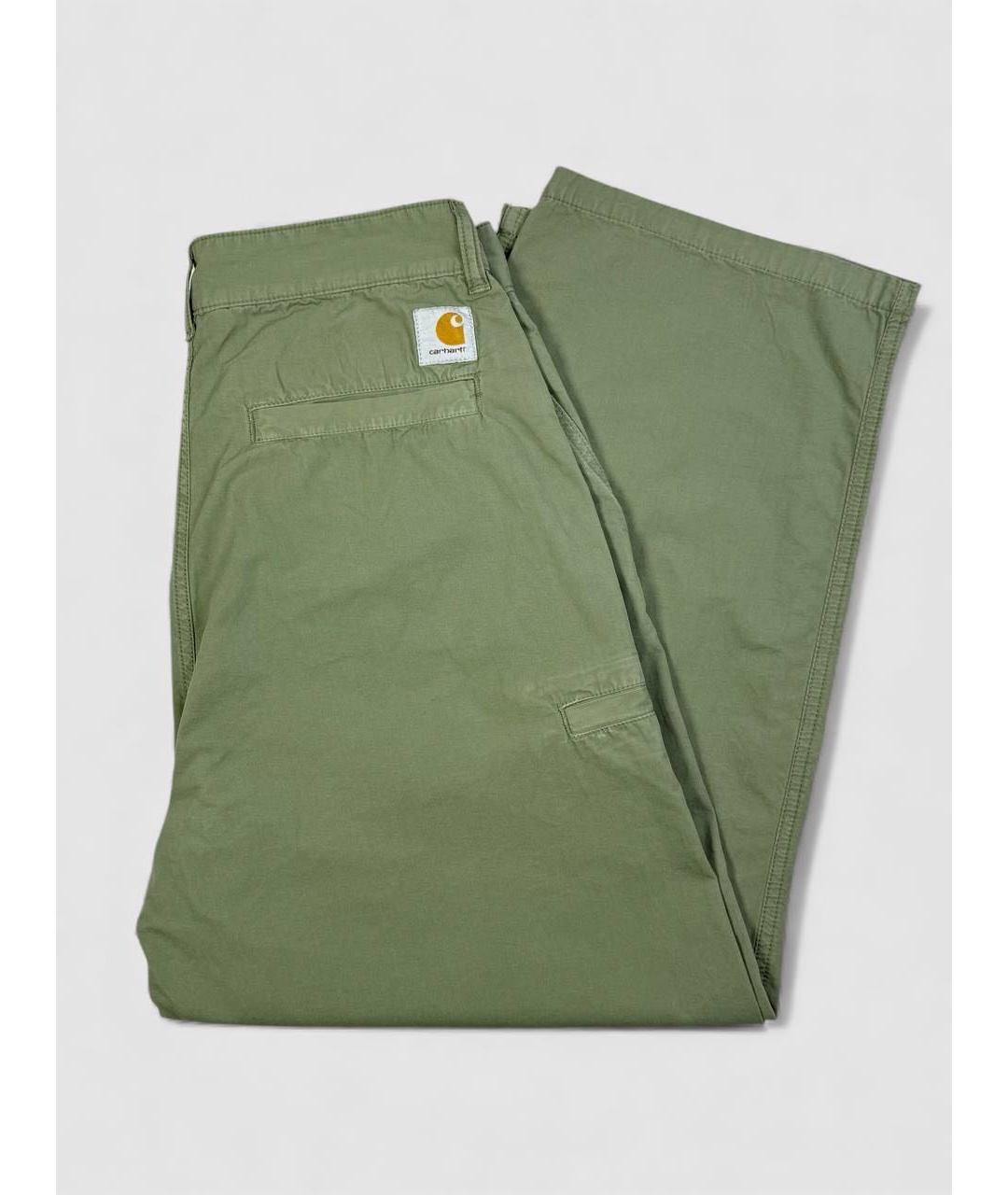 CARHARTT Хаки хлопковые повседневные брюки, фото 2
