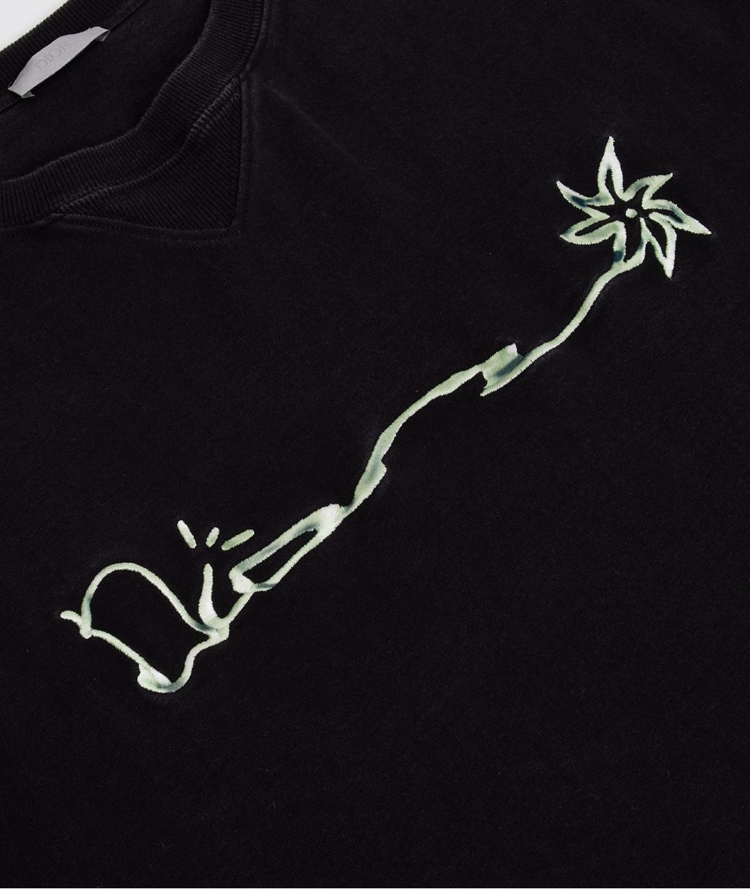 CHRISTIAN DIOR Черная хлопковая футболка, фото 4