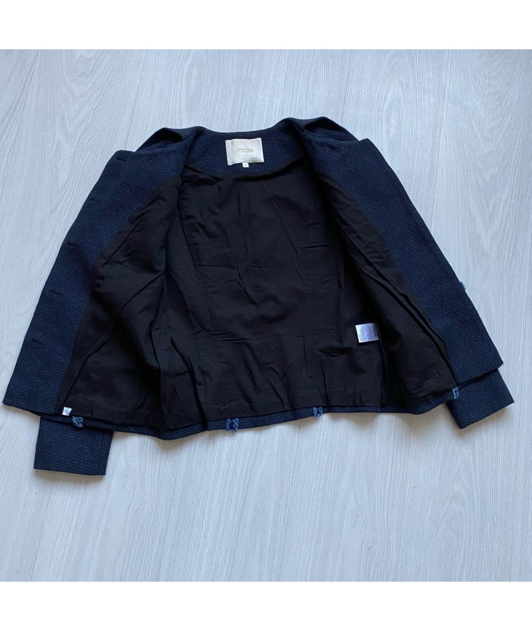 MAJE Синий шерстяной жакет/пиджак, фото 5