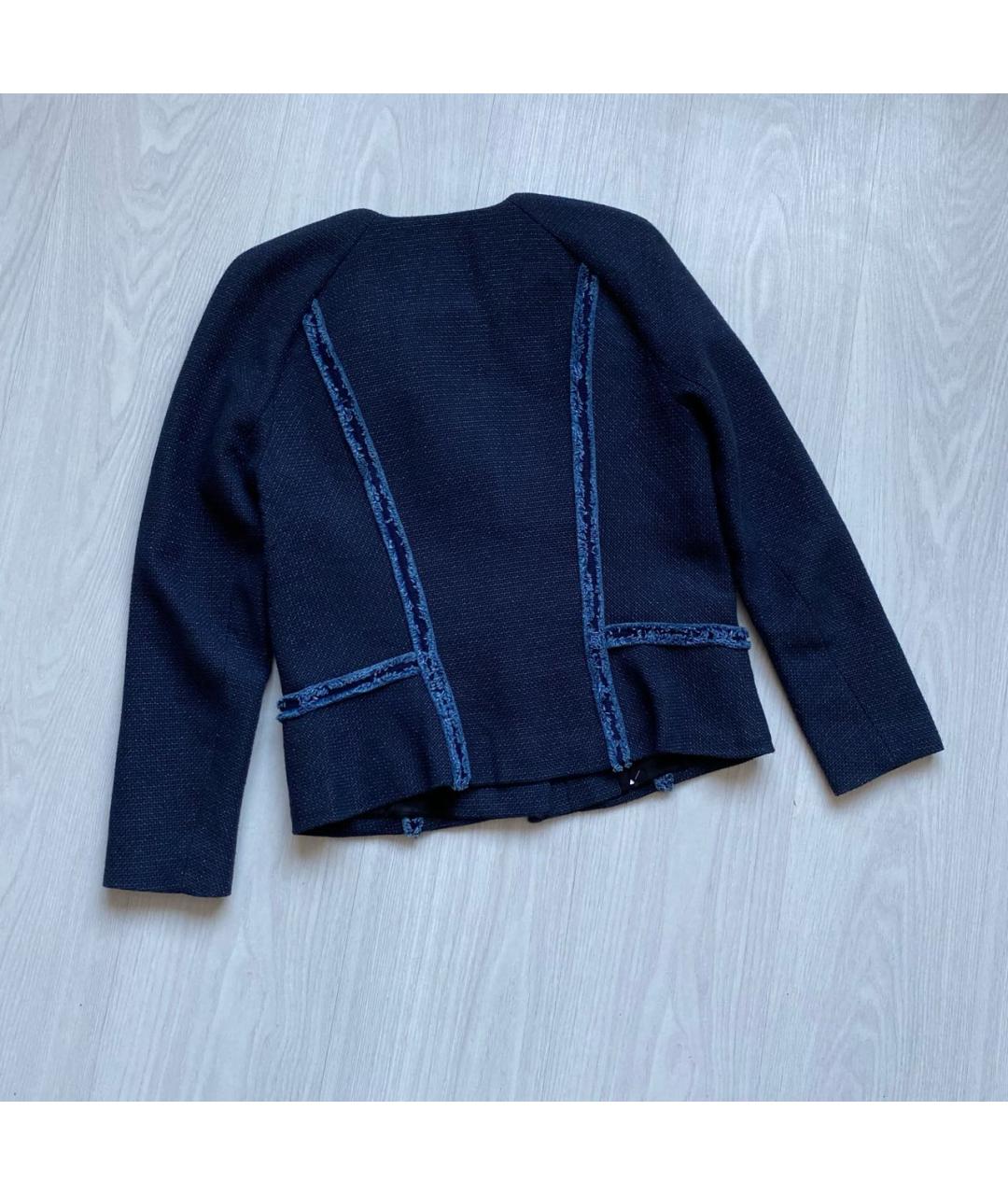 MAJE Синий шерстяной жакет/пиджак, фото 6