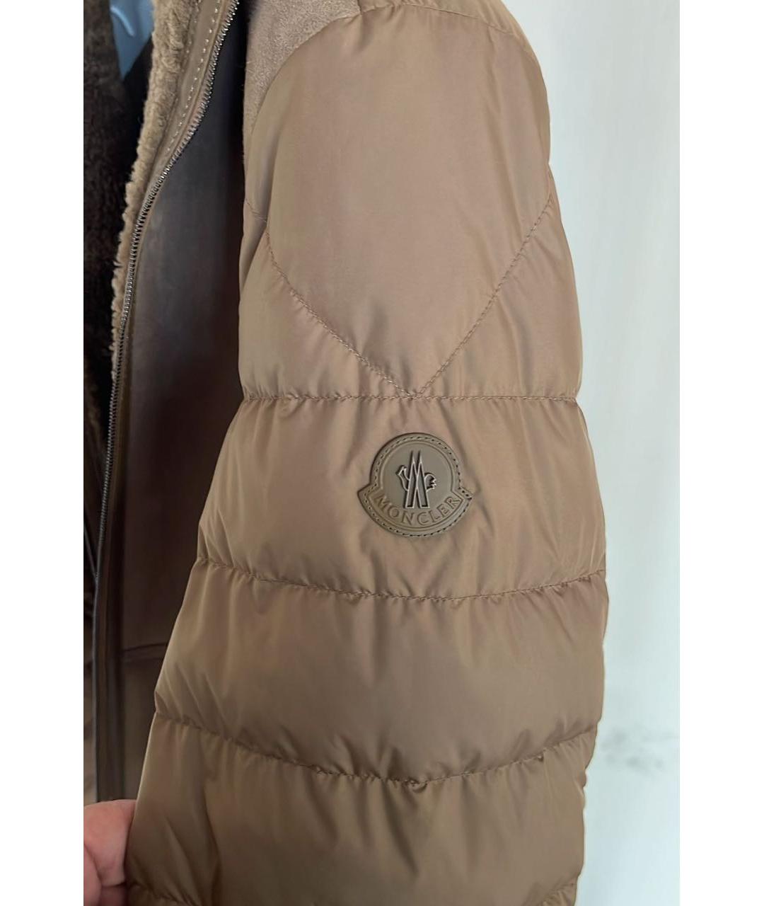 MONCLER Коричневая меховая дубленка/шуба, фото 8