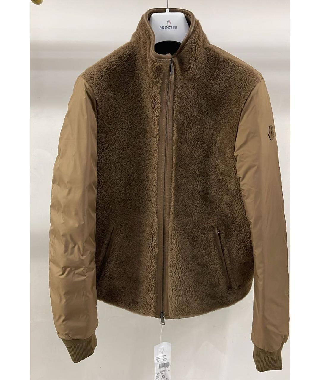 MONCLER Коричневая меховая дубленка/шуба, фото 5
