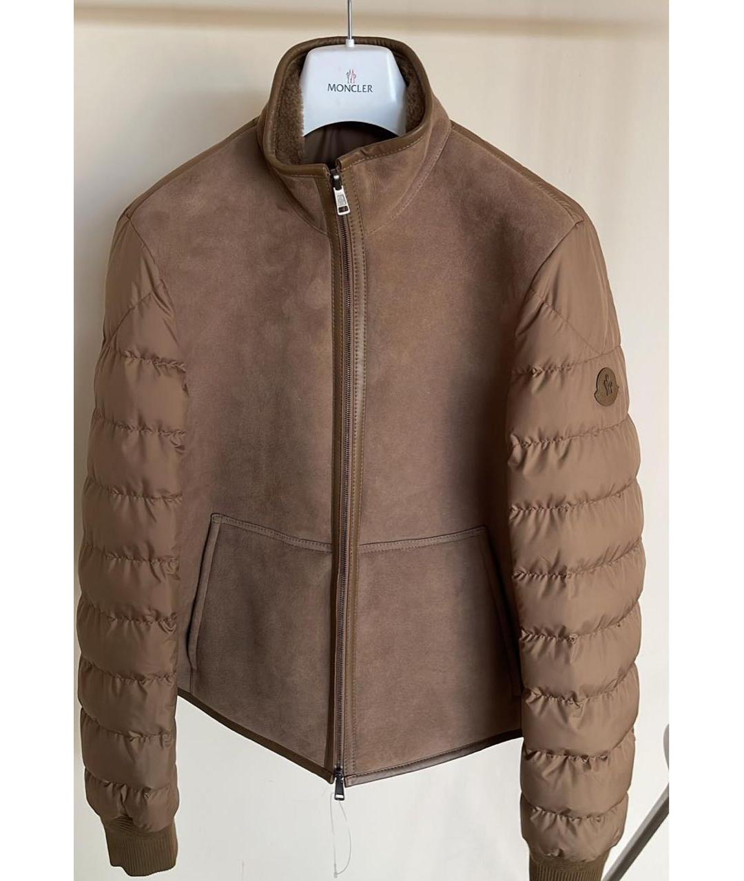 MONCLER Коричневая меховая дубленка/шуба, фото 9