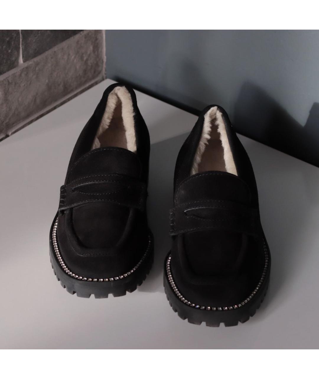 JIMMY CHOO Черные замшевые лоферы, фото 5