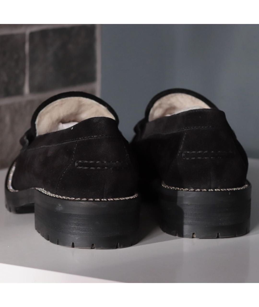 JIMMY CHOO Черные замшевые лоферы, фото 6