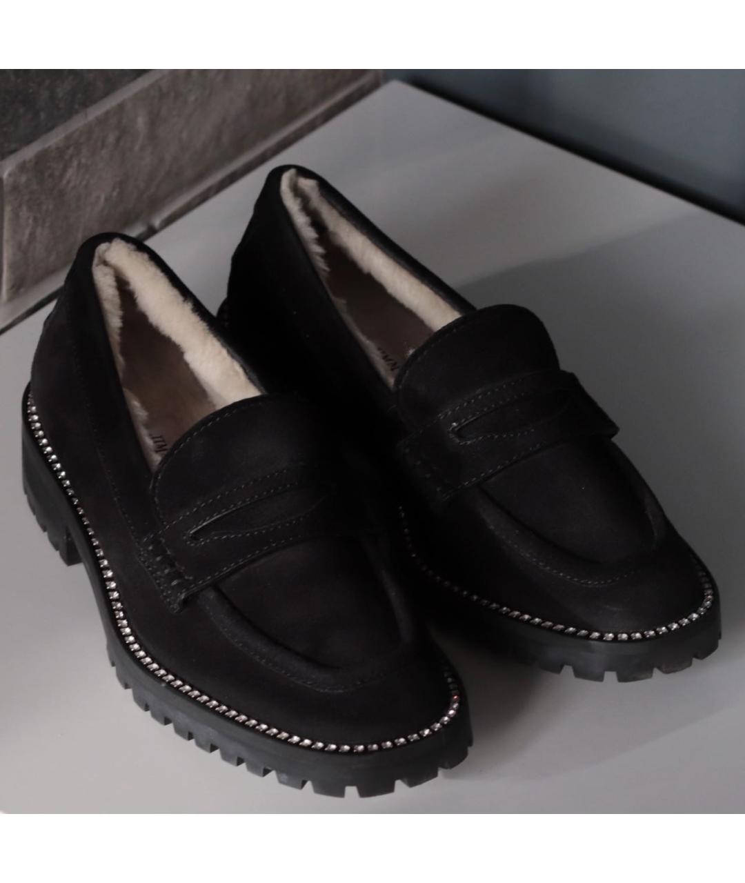 JIMMY CHOO Черные замшевые лоферы, фото 2