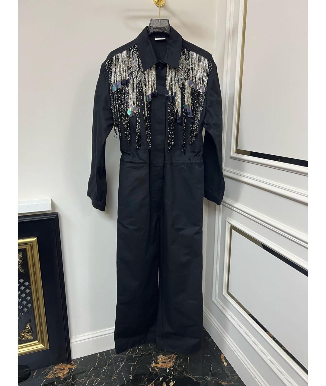 DRIES VAN NOTEN Черный хлопковый комбинезон, фото 2