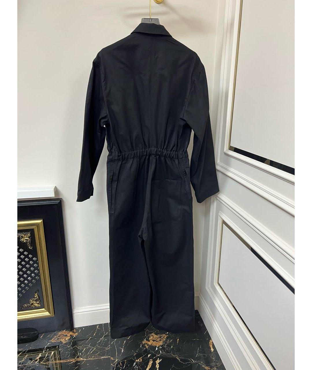 DRIES VAN NOTEN Черный хлопковый комбинезон, фото 3