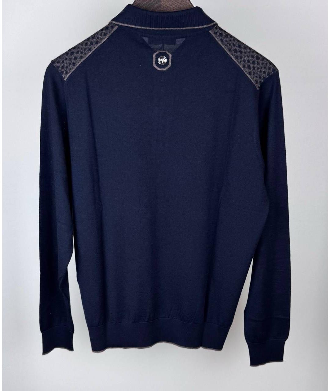 STEFANO RICCI Темно-синий кашемировый кардиган, фото 3