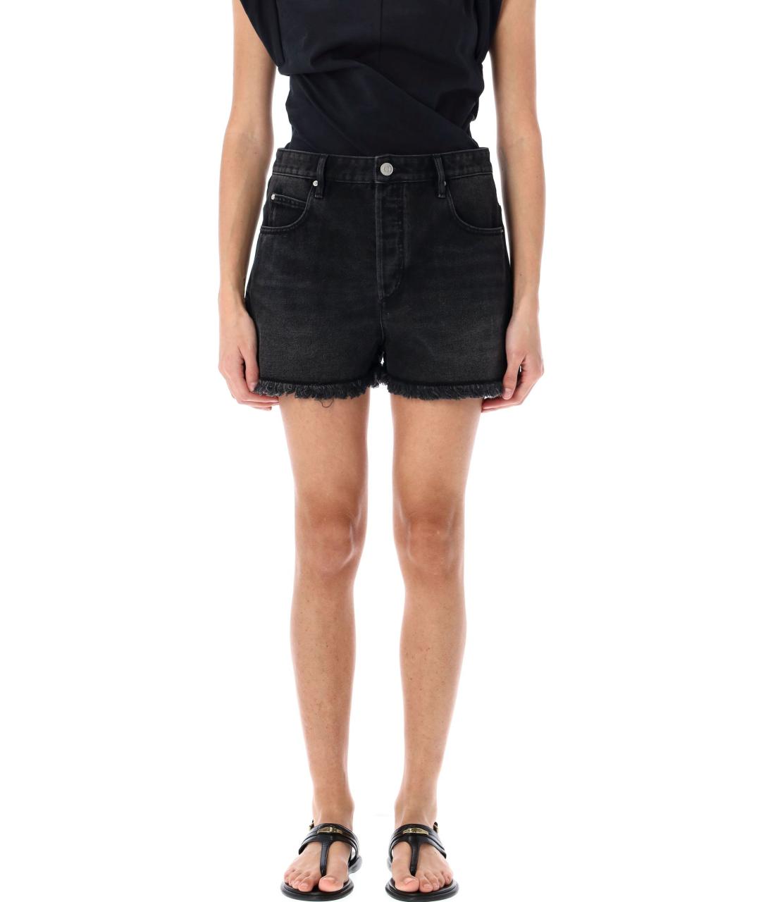 ISABEL MARANT Черные хлопковые шорты, фото 4