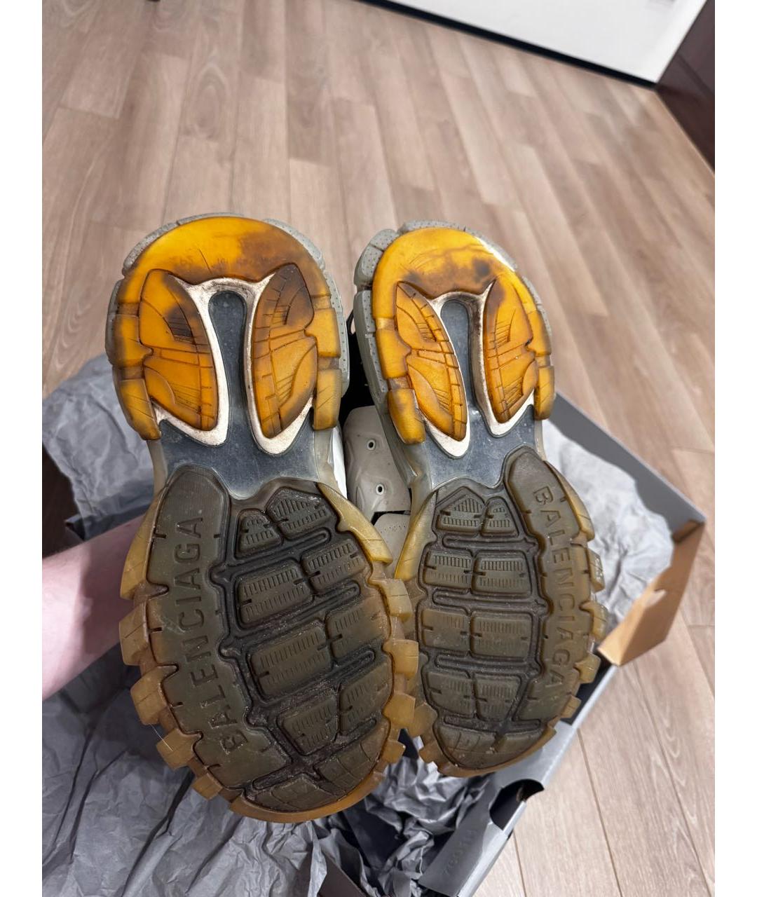 BALENCIAGA Белые низкие кроссовки / кеды, фото 5